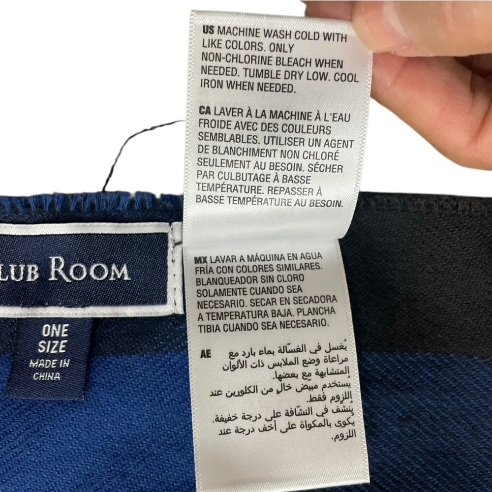 NWT Club Room for Macy’s Men’s Buffalo Check Scarf (DM)